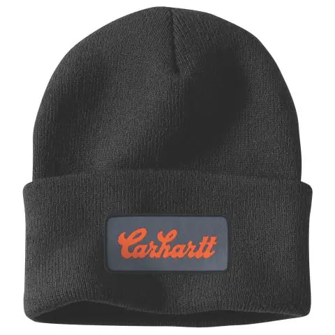 Carhartt Knit Cuffed Script Patch Beanie Mössa Rabatt